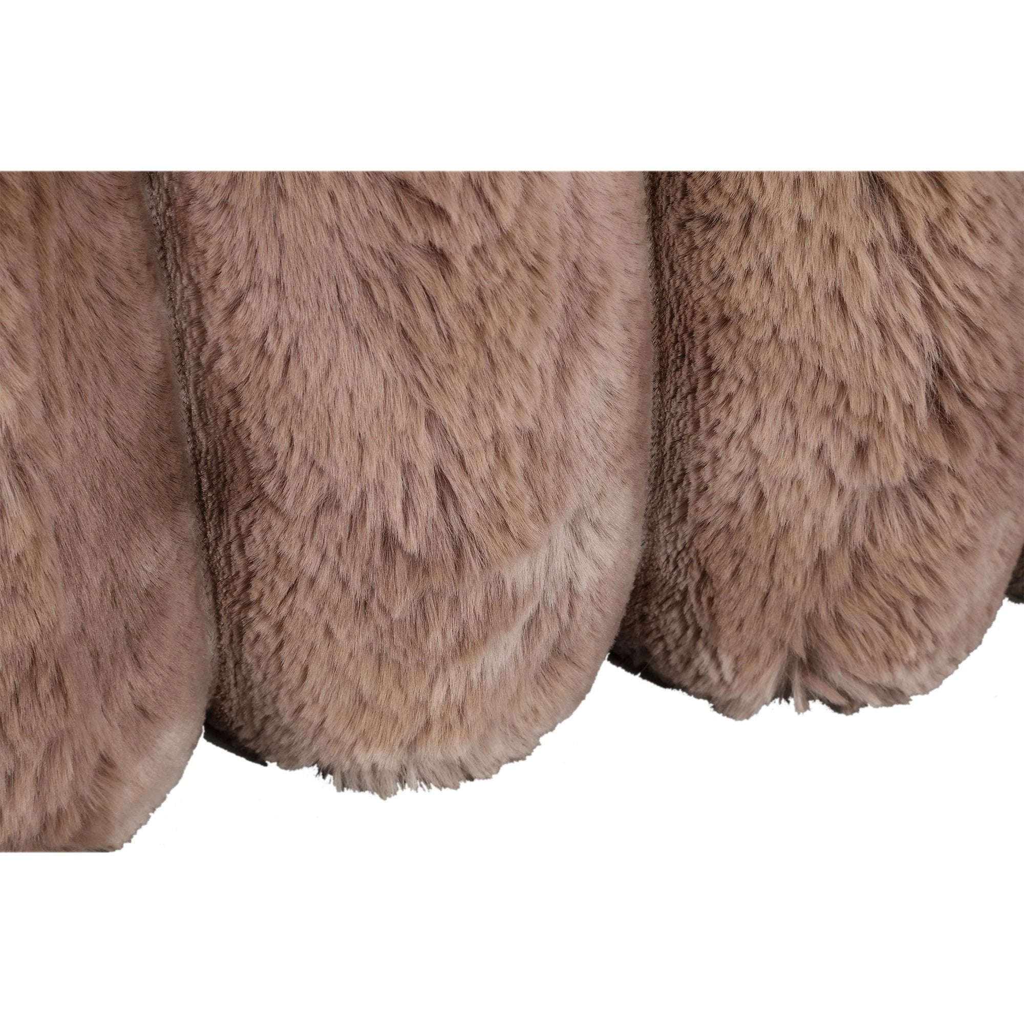 Divvo bruin nepbontkussen, dik geribd, rechthoekig by PTMD