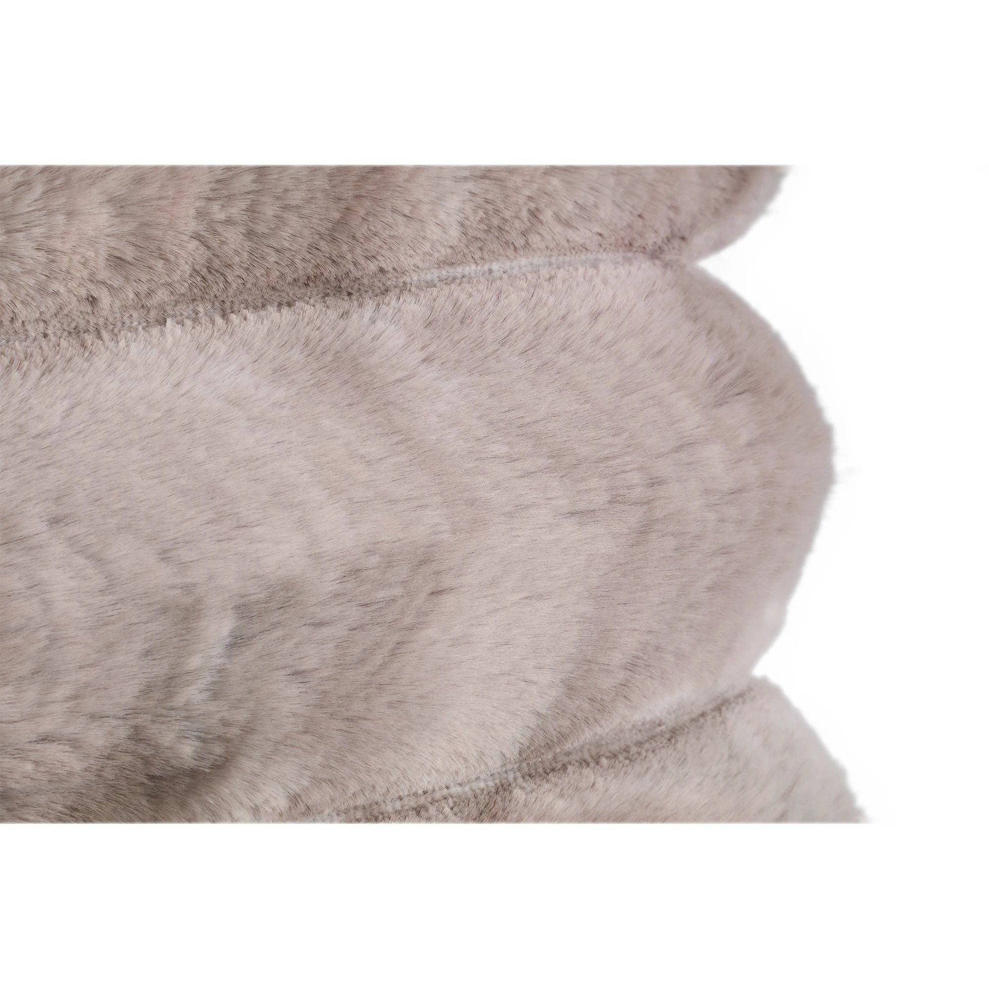 Divvo beige nepbontkussen met dikke rib, vierkant by PTMD
