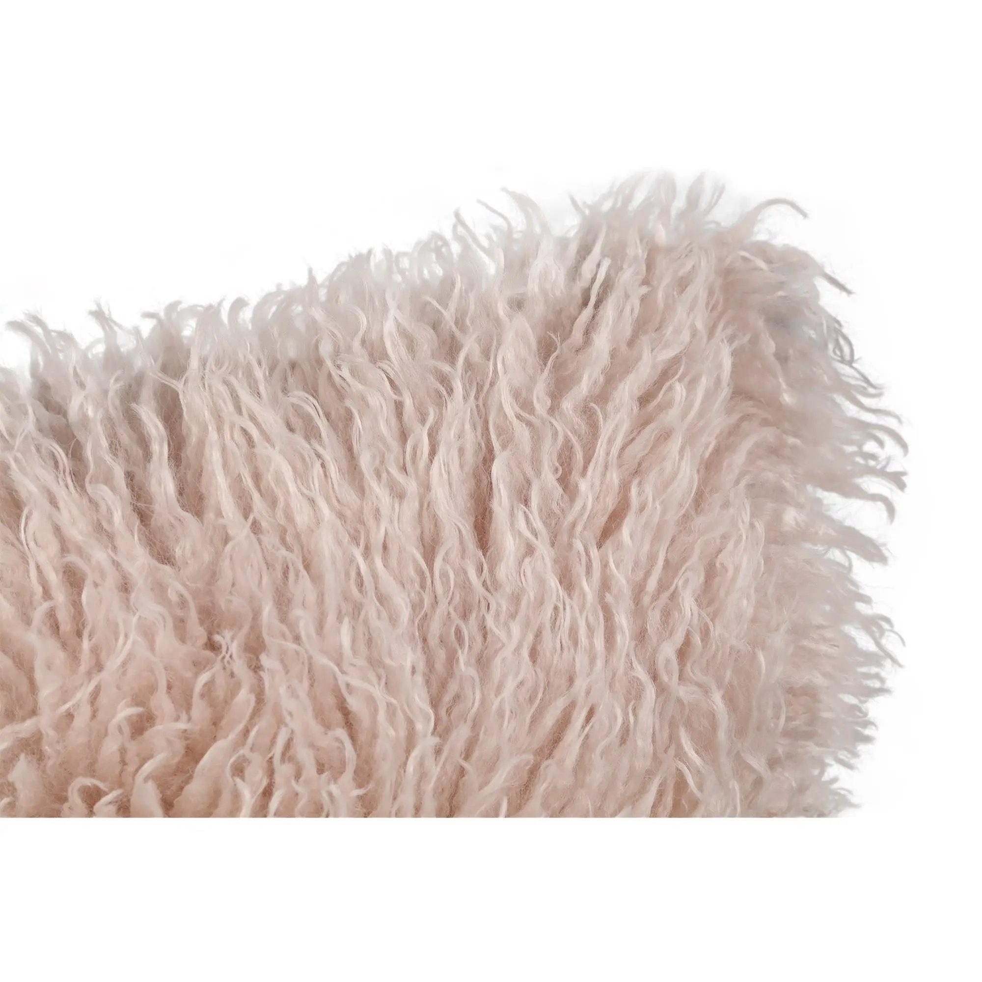 Rexx beige rechthoekig kussen van nepschapenvacht by PTMD