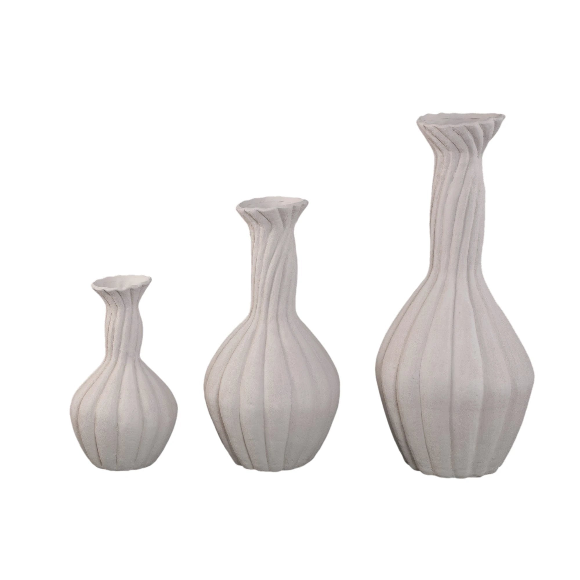 Vaas Lydia witte keramische L by PTMD