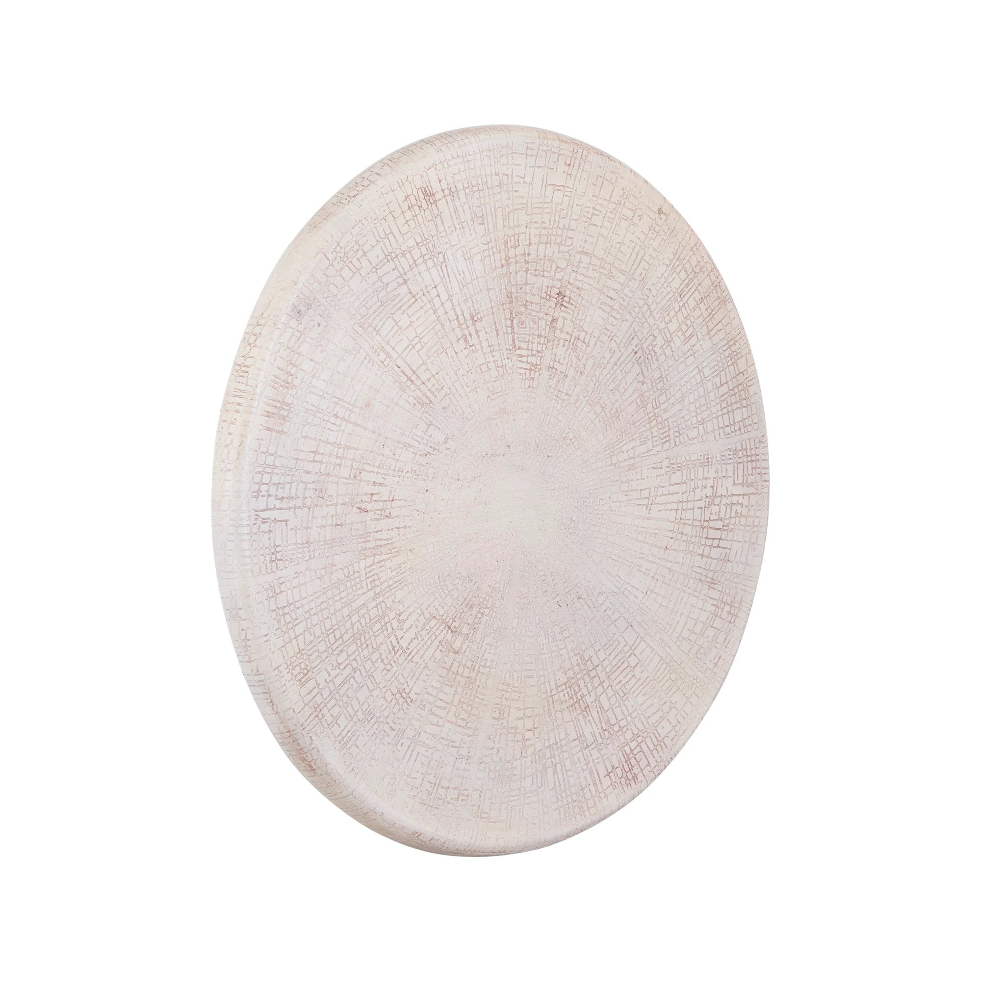 Raizo Beige Aluminiumplaat Gestructureerd Wandpaneel Rond S by PTMD