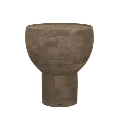Erno Brown mangohouten bijzettafel met ronde voet by PTMD