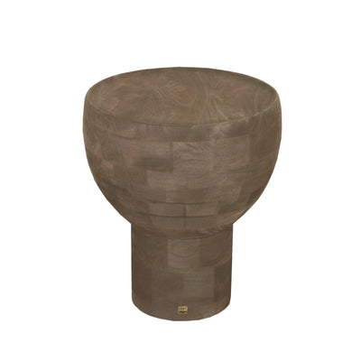 Erno Brown mangohouten bijzettafel met ronde voet by PTMD