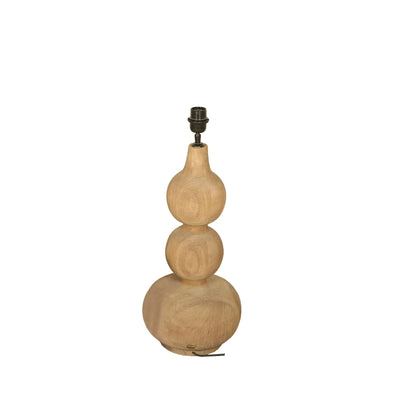 Altus naturel mangohouten tafellampvoet by PTMD