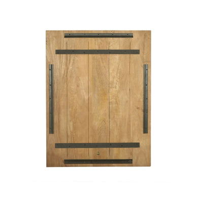 Wandpaneel Mattin Naturel mangohouten rond rechthoekig S by PTMD