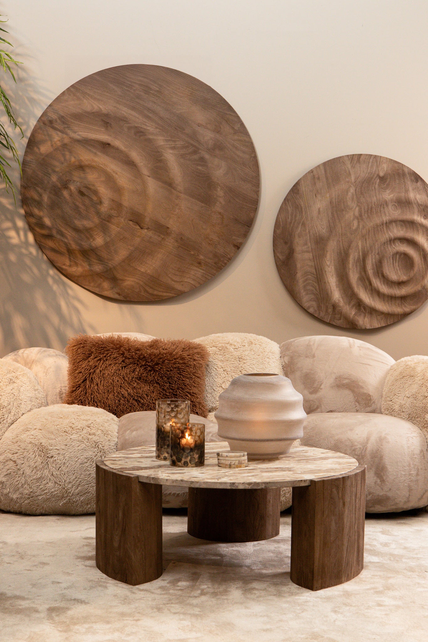 wandpaneel Mattin Naturel mangohouten rond S by PTMD