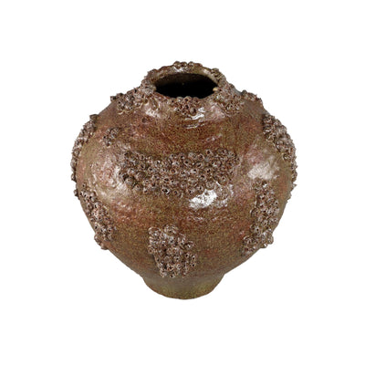 Deisy groene keramische vaas, koraalafwerking, M by PTMD