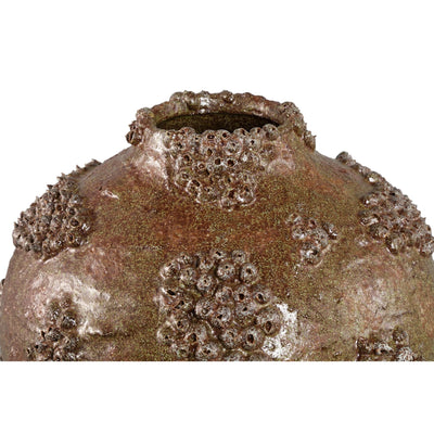 Deisy groene keramische vaas, koraalafwerking, M by PTMD