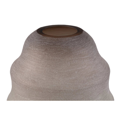 Elladie beige hoge ronde gelaagde glazen vaas by PTMD