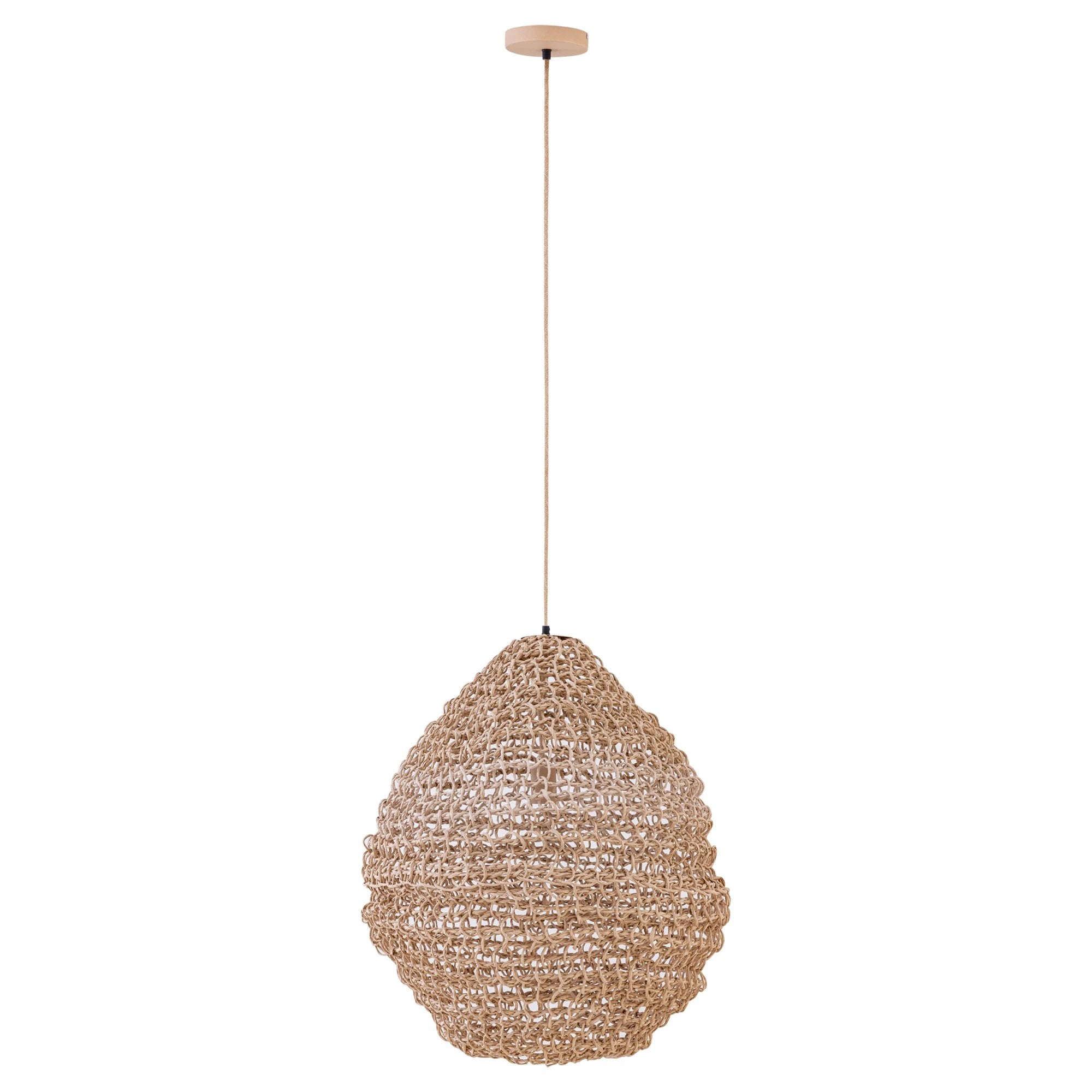 Dayo Natural Paper Rope Hanging Lamp Closed Ball L by PTMD