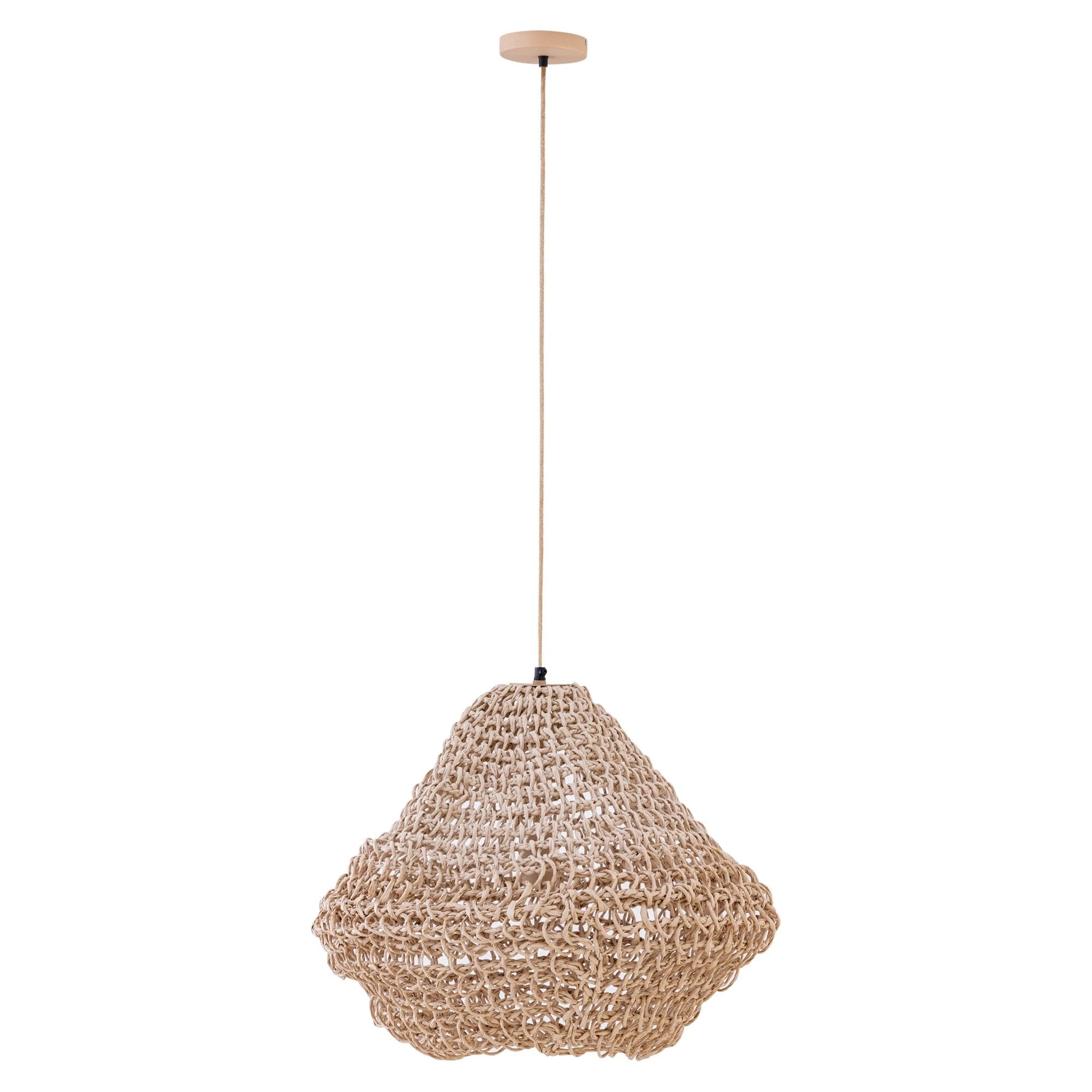 Dayo Natural Paper Rope Hanging Lamp, Closed Globe, Size S by PTMD