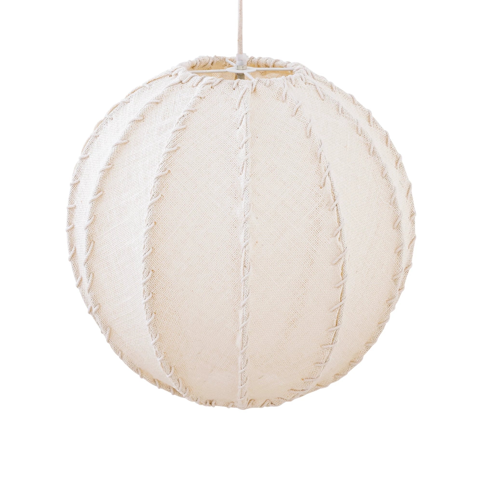Hanglamp Myka Crème Jute Hanglamp Bol S by PTMD