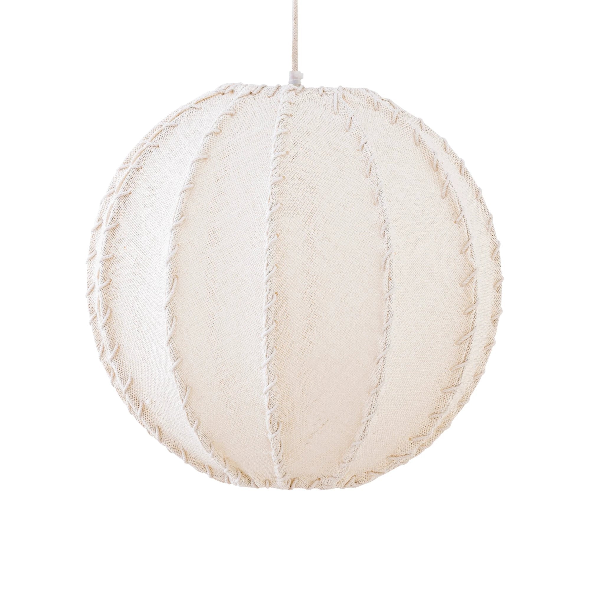 Hanglamp Myka Crème Jute Hanglamp Bol S by PTMD
