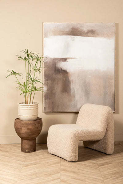 Groene papyrusplant in pot met sierlijke bladeren, PTMD, indoor plant voor in huis of kantoor.
