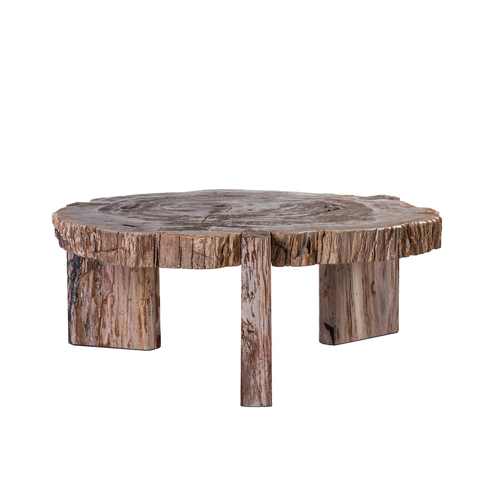 Salontafel Kayo van naturel versteend hout by PTMD