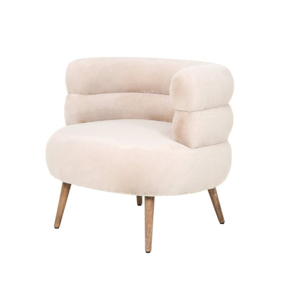 Fauteuil Nelly beige met bont by PTMD