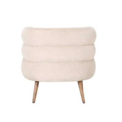 Fauteuil Nelly beige met bont by PTMD