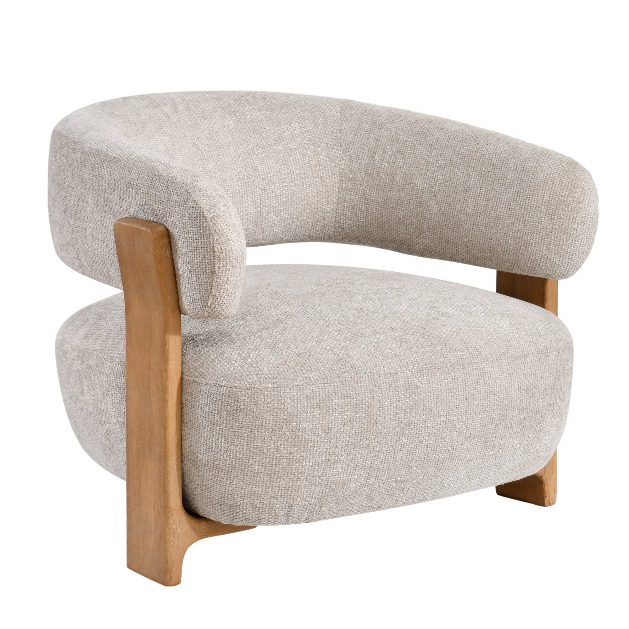 Mire Crème Fauteuil Legacy 15 Duif Rubberhout by PTMD