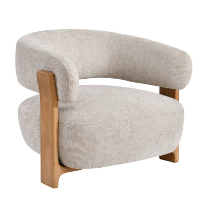 Mire Crème Fauteuil Legacy 15 Duif Rubberhout by PTMD