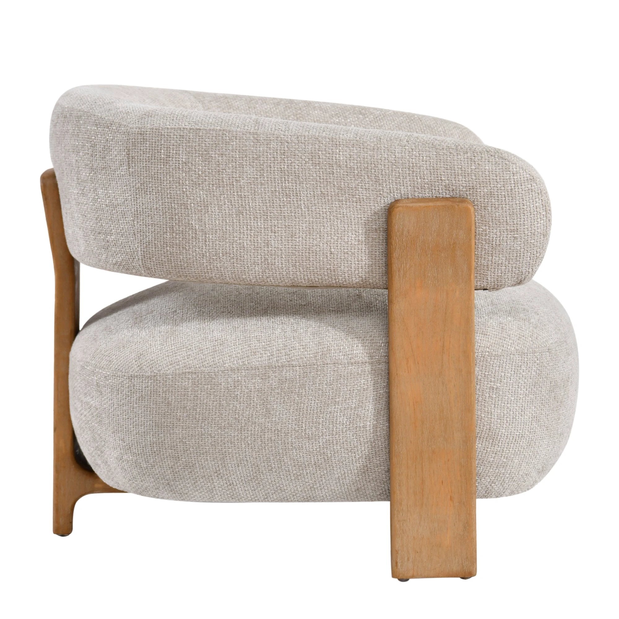 Mire Crème Fauteuil Legacy 15 Duif Rubberhout by PTMD