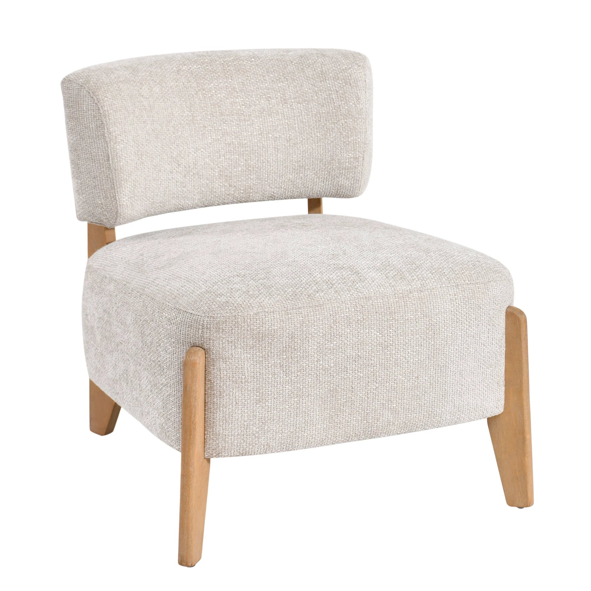 Fauteuil Vale Creme Dove Rubberhout by PTMD