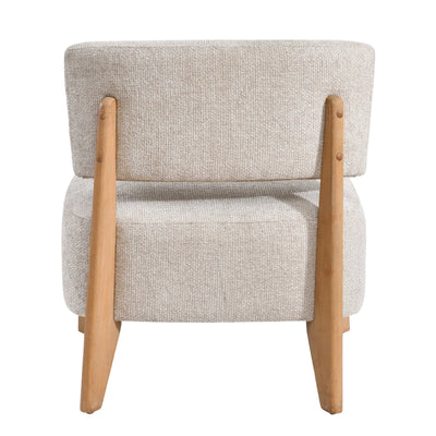 Fauteuil Vale Creme Dove Rubberhout by PTMD