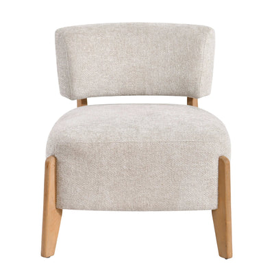 Fauteuil Vale Creme Dove Rubberhout by PTMD