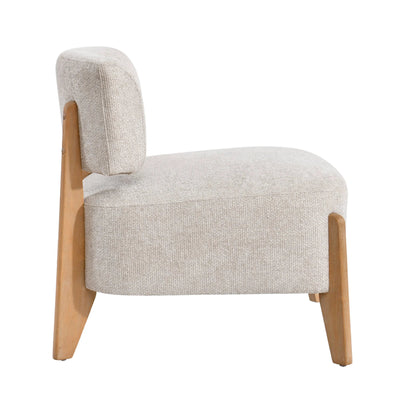 Fauteuil Vale Creme Dove Rubberhout by PTMD