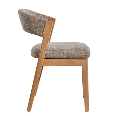 Kael Taupe Fauteuil Legacy 3 Mink rubberhout (set van 2) by PTMD