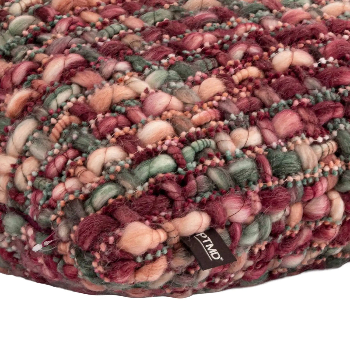 Dacy Frambozenkleurig Gerecycled Polyester Vierkant Kussen by PTMD