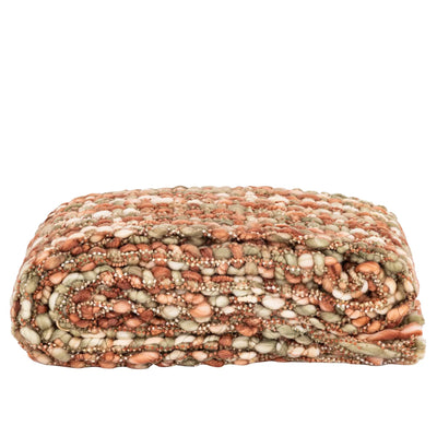 Dacy karamel plaid van gerecycled polyester by PTMD