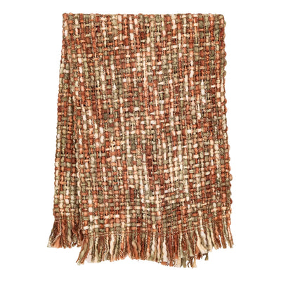 Dacy karamel plaid van gerecycled polyester by PTMD