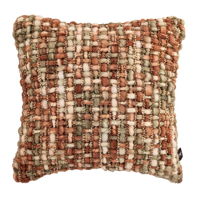 Dacy Karamel gerecycled polyester vierkant kussen by PTMD