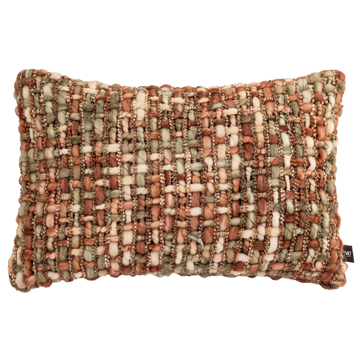 Dacy karamelkleurig rechthoekig kussen van gerecycled polyester by PTMD