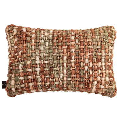 Dacy karamelkleurig rechthoekig kussen van gerecycled polyester by PTMD