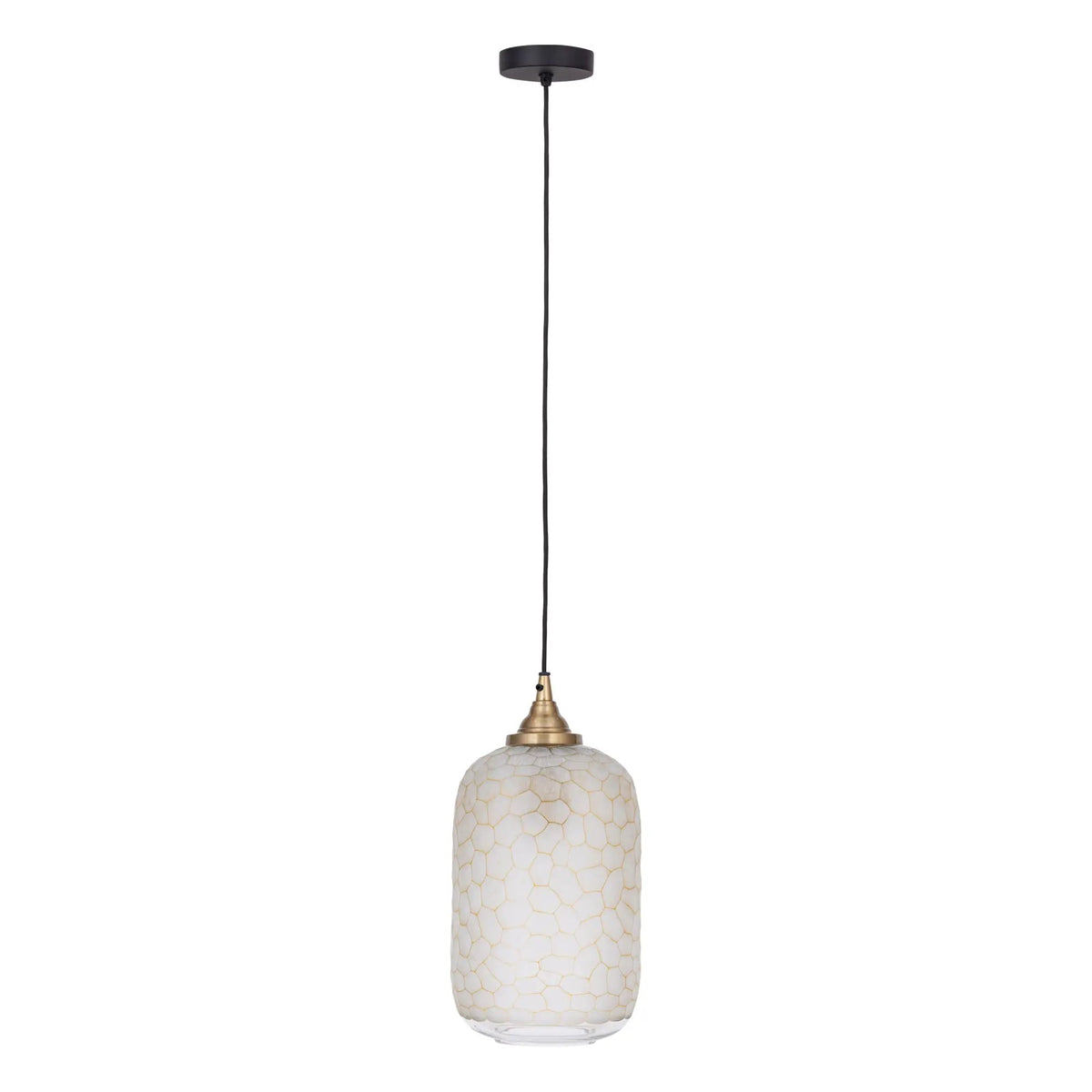 Nore heldere geslepen glazen hanglamp, groot by PTMD