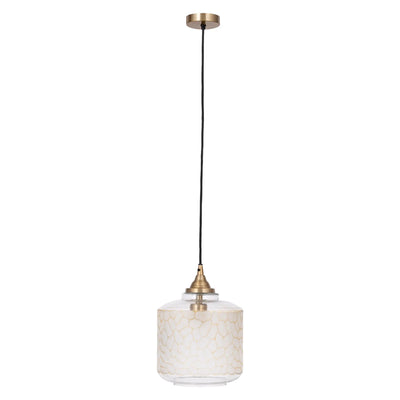 Nore Heldere Gegraveerde Glazen Hanglamp Klein by PTMD