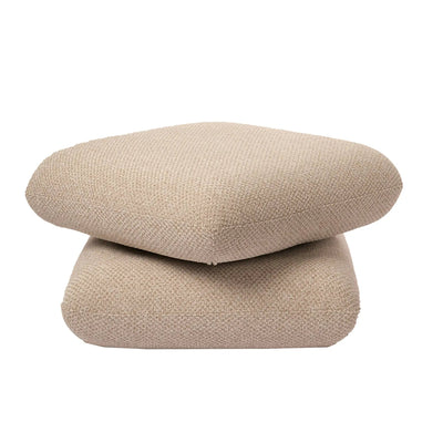 Draaibare Aro Poef Taupe Opulence van PTMD, rond zitmeubel met zachte bekleding en moderne uitstraling.