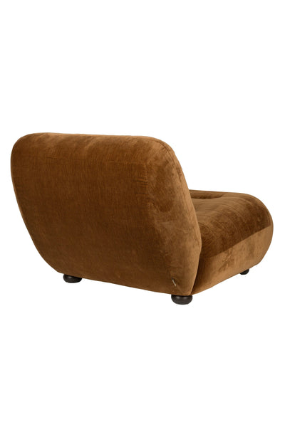 Fauteuil Wyatt Velours Cognac by Dutchbone