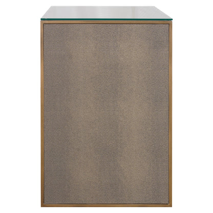 Nachtkastje Bloomville 1 Lade incl. glas (Bruin)