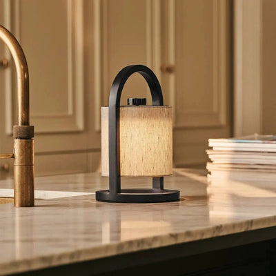 Tafellamp oplaadbaar River Black & Gray Wooden by Tavellio - Amsterdam