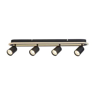 Plafondlamp San Diego 4Lt, Matt Black Metal by Searchlight