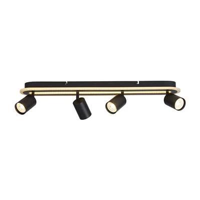 Plafondlamp San Diego 4Lt, Matt Black Metal by Searchlight