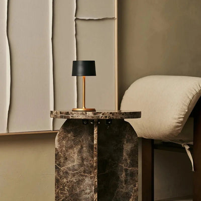 Tafellamp oplaadbaar David Zwart & Goud 2 op 1 met verstelbare hoogte by Tavellio - Amsterdam