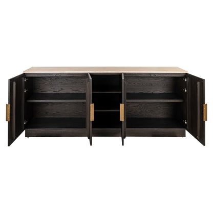Dressoir Claremont bruin 4 deuren 2 planken