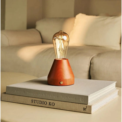 Tafellamp oplaadbaar Zavi kastanje bruin