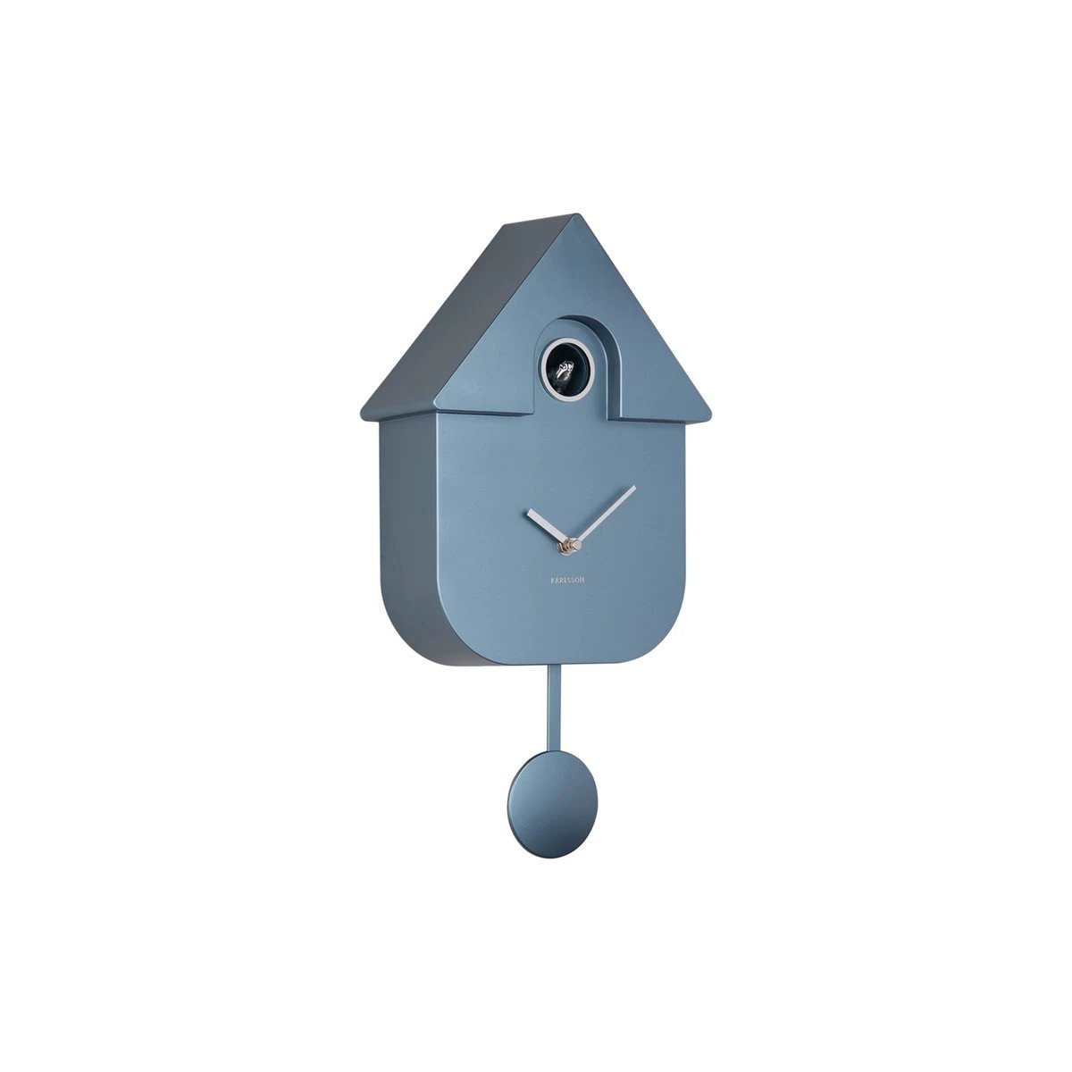 Wandklok Moderne Koekoek Metallic Blauw by Karlsson