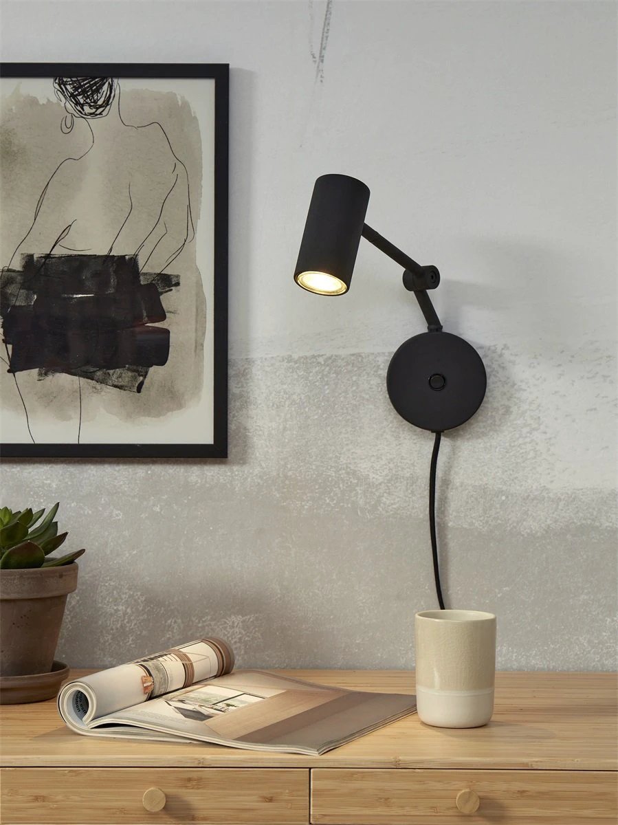 Wandlamp Montreux - Zwart - 10.5x21.5x18cm by it's about RoMi