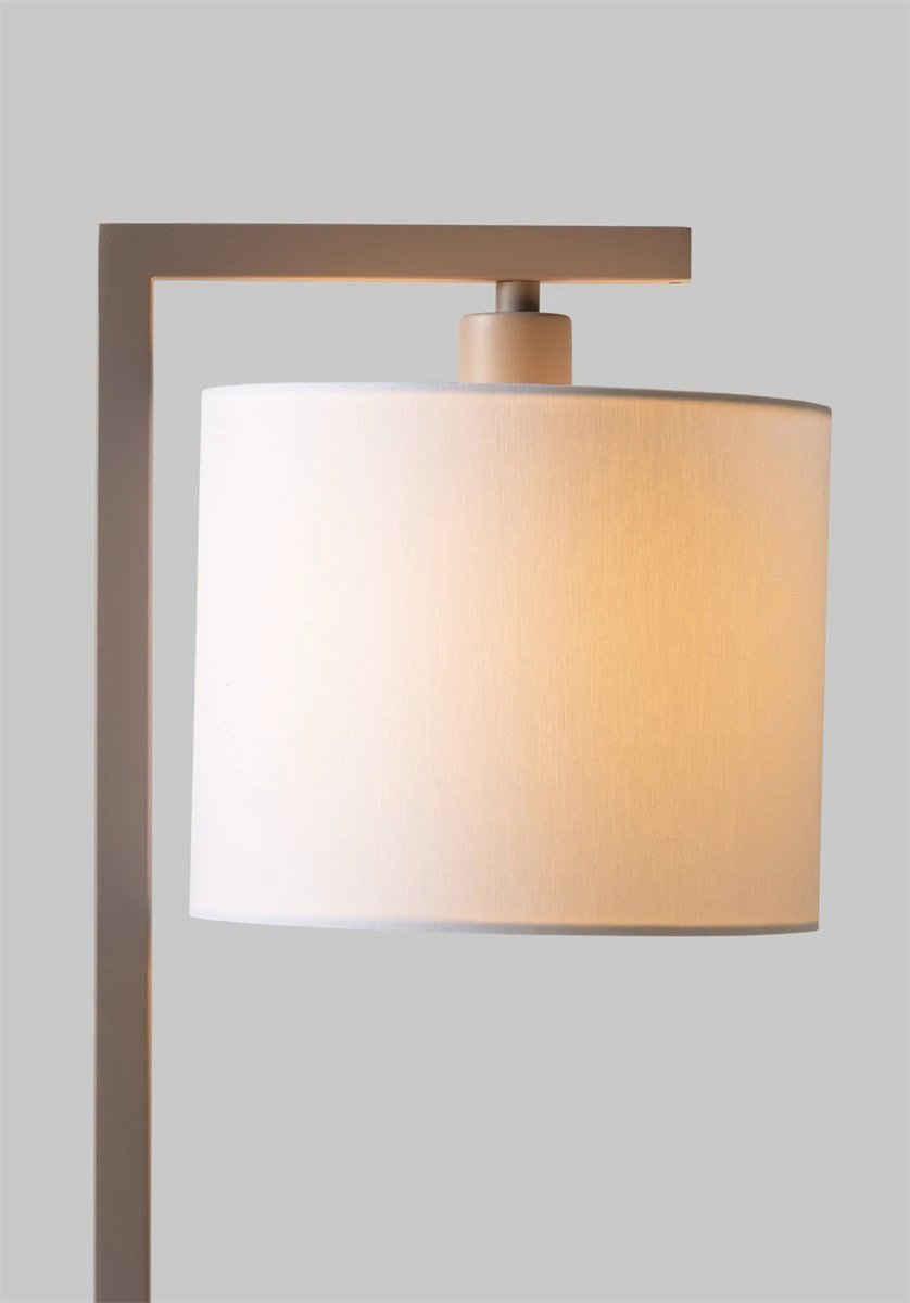 Tafellamp Boston zand met witte kap Ø18 x 15cm by it's about RoMi