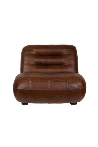 Fauteuil Wyatt Wax Leather Chocolate by Dutchbone
